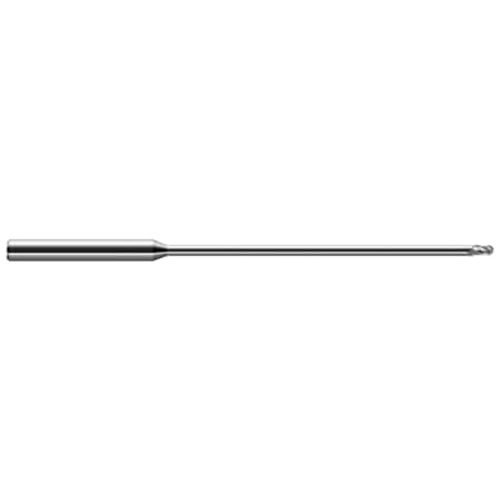 Harvey Tool Miniature End Mill - Ball - Long Reach, Stub Flute, 0.0310" (1/32) 922731